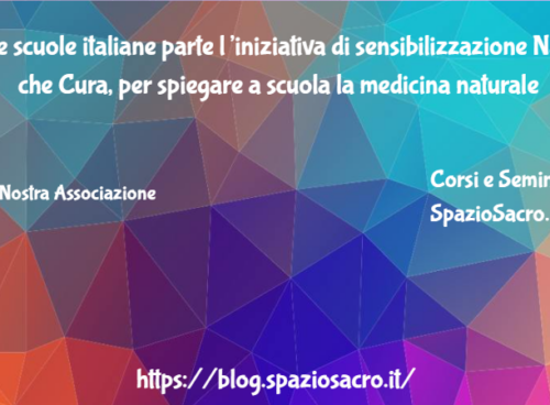 Nelle Scuole Italiane Parte L’iniziativa Di Sensibilizzazione Natura Che Cura, Per Spiegare A Scuola La Medicina Naturale